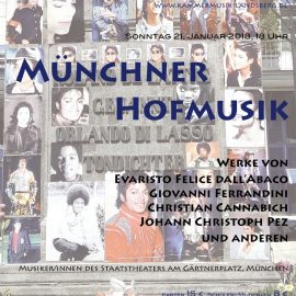21. Januar 2018: „Münchner Hofmusik“ AUSVERKAUFT!