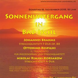 18. November „Sonnenuntergang in Bad Ischl“: leider AUSVERKAUFT